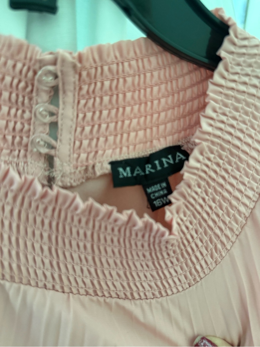 MARINA Blush Pleated Maxi Dress - Picture 3 of 3